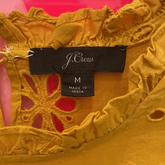 Jcrew size M ruffle neck long sleeve top - Picture 2 of 5